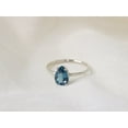 thumbnail image 3 of 10x7 Pear London Blue Topaz Solitaire Ring, London Blue Topaz Engagement Ring, Pear Cut Pear Shape Teardrop, Something Blue, 14k Gold, 3 of 4