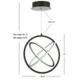 thumbnail image 5 of JONATHAN Y Orbit 16.5" Adjustable Integrated LED Metal Pendant, Black, 5 of 7