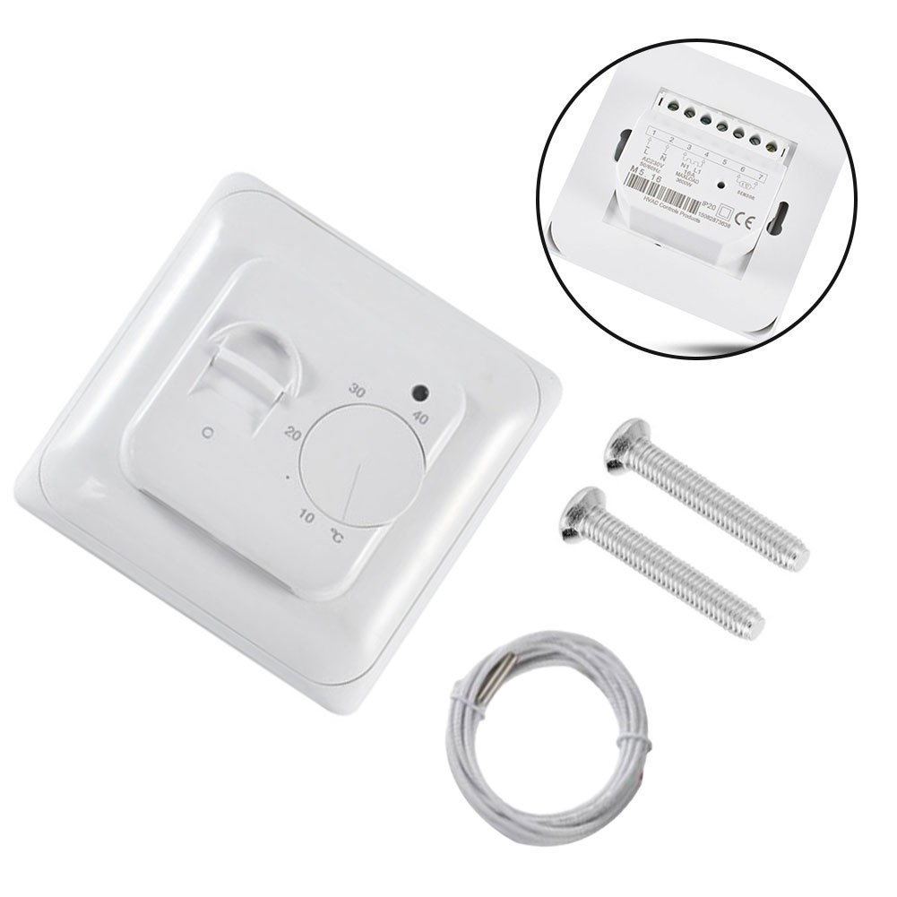 Electric UnderFloor Heating Thermostat Control Switch+ Floor Sensor