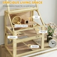 thumbnail image 3 of PawHut Wooden Hamster Cage, 3 Tier Small Animal Cage with Detachable 12.6" Deep Bottom, Hut, Seesaw, Exercise Wheel, Ramps, for Dwarf, Gerbil, Mouse, 3 of 9
