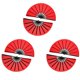 thumbnail image 1 of 6 Piezas Abanico Plegable Grande Abanico Plegable de Mano de Tela de Nylon Abanico de Tai Abanico de Mano Plegable de Decoración para Favores de Fiesta (Rojo), 1 of 7