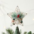 thumbnail image 3 of Adorno para árbol de Navidad con forma de estrella, estrella de metal con purpurina dorada, para árbol de Navidad de tamaño general, 3 of 5