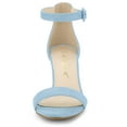 thumbnail image 3 of BLISSFUL STEP Women's Clear Heel Chunky Heels Ankle Strap Sandals, 3 of 7