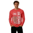 thumbnail image 4 of CUSTG Men T-Shirts Casual Sporty Patriotic Long Sleeve T Shirt Athletic Fit Crew Neck Tops Daily Workout Activities Celebrate America's 250th Anniversary Breathable 1776-2026 4th Of July Tee, 4 of 4
