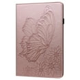 thumbnail image 5 of Allytechgroup iPad Air 13 Inch 2025 2024 Case, Stylish Big Butterfly Design PU Leather Smart Cover Auto Sleep Wake Pencil Holder Flip Stand Shockproof Bumper Case for Apple iPad Air 13" M3 M2,Rosegold, 5 of 9