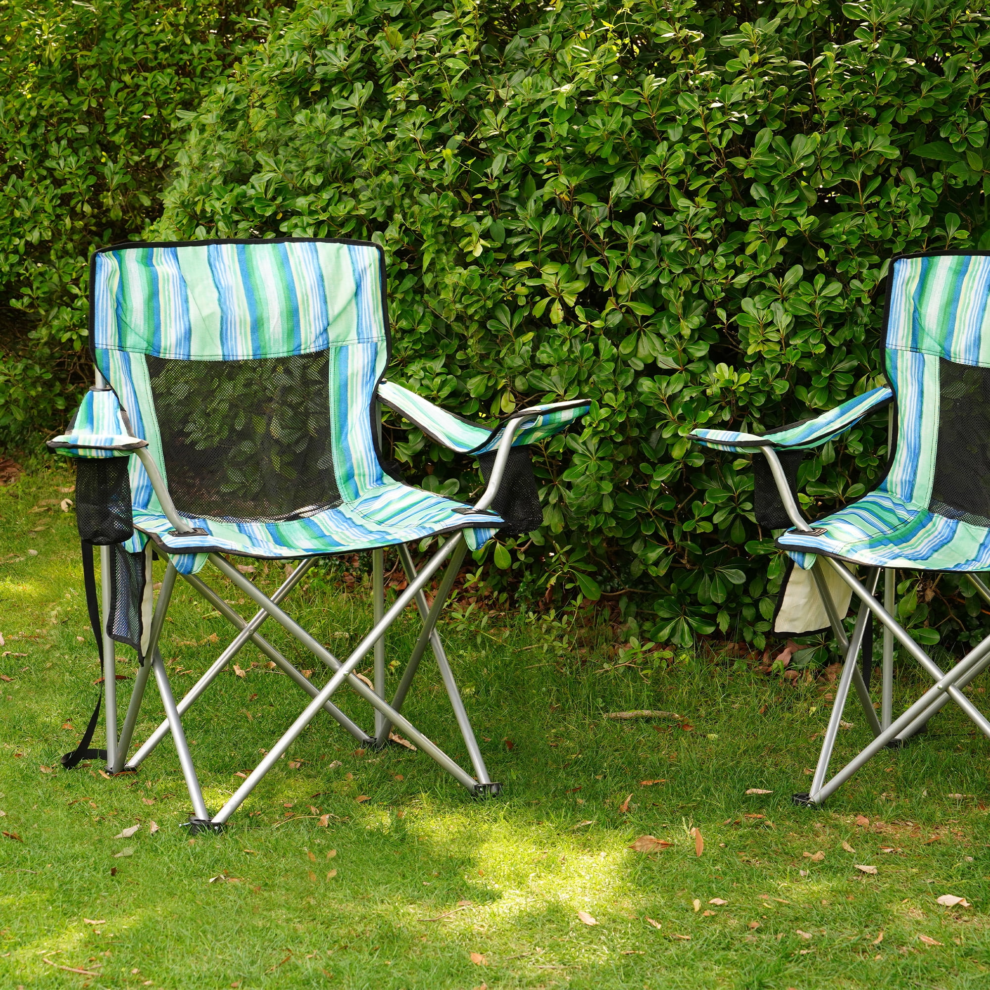 BalanceFrom Folding Camp Chair，Portable Outdoor Chair，with Cup Holder & Carrying Bag，for Camping, Beach, Fishing, and Sports Events