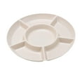 thumbnail image 3 of Bandeja para servir refrigerios, platos para servir divididos con virutas y salsas irrompibles, plato de comida multifuncional para refrigerios, Beige, 3 of 8