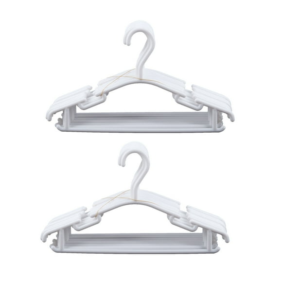 BLANCO - Paquete de 20 Piezas Percha Perchas Antideslizantes para Ropa Infantil Perchas PP para Bebé O Niño 27 x 15 cm