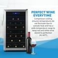 thumbnail image 2 of Restored Newair NWC050SS00-RB Freestanding Wine Fridge with Adjustable Racks, 50 Bottles, Stainless Steel (Refurbished), 2 of 7
