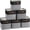 Black/ Gray, variant on Storage Crates 6 Pack White/Pink 12.13 x 11.93 x 7.20 Inches
