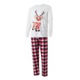thumbnail image 3 of Disfraz Premium Conjunto navideño para padres e hijos Conjunto de ropa de dormir a cuadros con estampado de ciervos para el hogar (Hombres blancos-L) Ygjytge Blanco T L para Unisex, 3 of 8