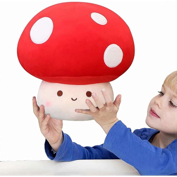 Mushroom stuffed animal pillow, cute big mushroom soft pillow, home decoration gift animal plush toy doll