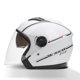 thumbnail image 3 of M Buder Casco De Motocicleta 3/4 Abierto Con Doble Visera Para Ciclomotor Cruiser Certificado De Seguridad Cascos De Moto Para Hombre Y Mujer Blanco Elegante Resistencia Superior, 3 of 9