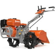 NOVUS 18-Inch Dual Direction Rear Tine Tiller, Full Gear Transmission, 212cc 4-Cycle Gas Engine, Dual Rotating Tines, Airless Tires , Gas Tiller for Small to Large Gardens