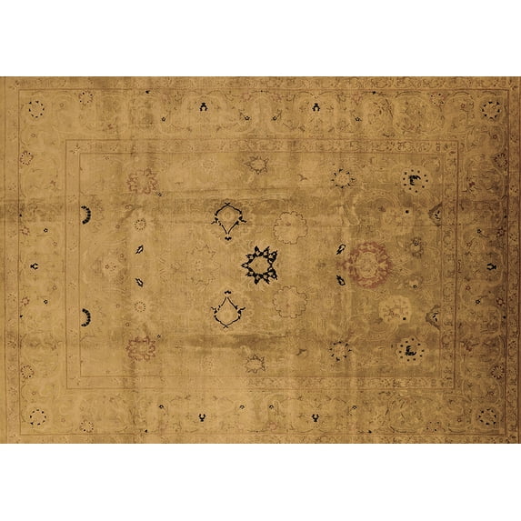 Ahgly Company Indoor Rectangle Oriental Brown Industrial Area Rugs, 8' x 10'