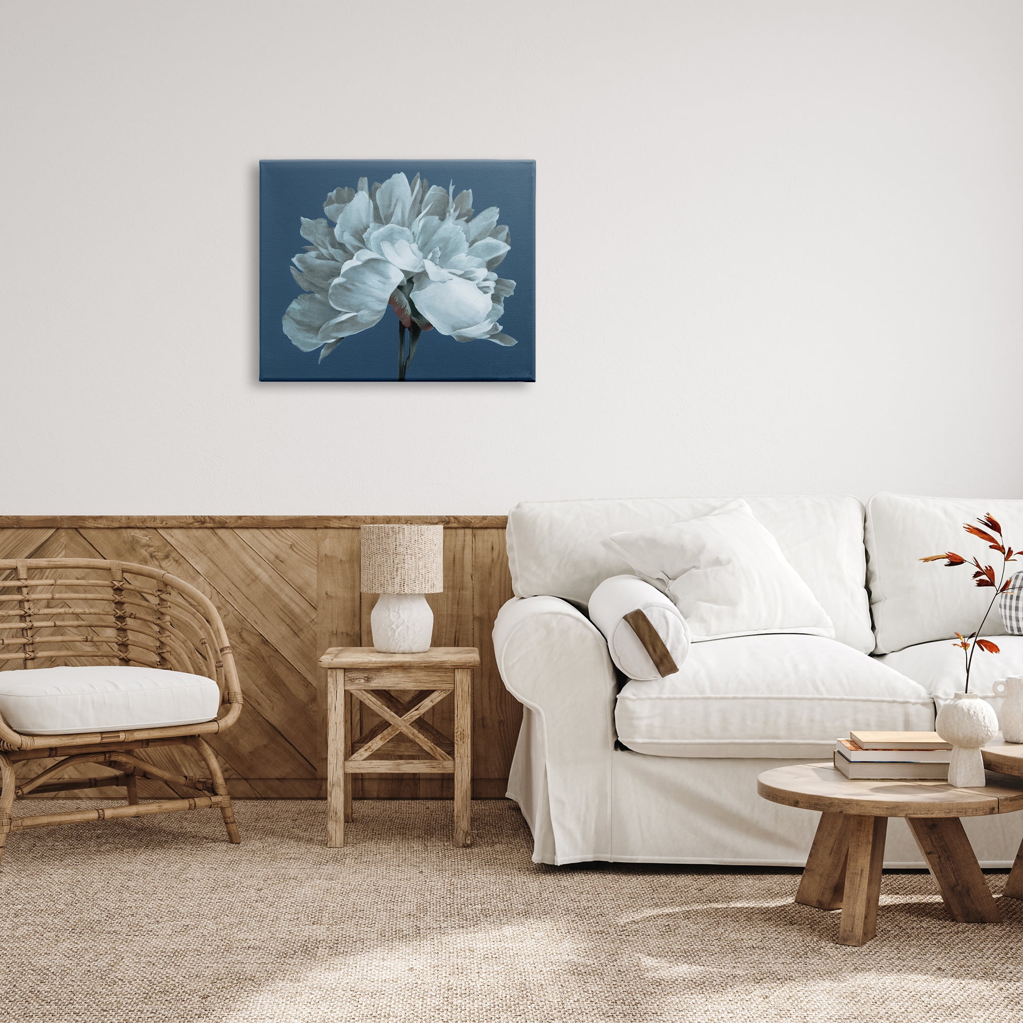 Stupell Industries Contemporary White Bloom Single Flower Sprig Graphic Art Gallery Wrapped Canvas Print Wall Art, Design by Liz Jardine