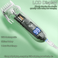 thumbnail image 6 of Baby Hair Clippers, Professional Quiet Hair Trimmer for Kids and Toddler, Waterproof & Rechargeable Cordless Hair Cutting Machine for Children, with LCD Display, 6 of 8
