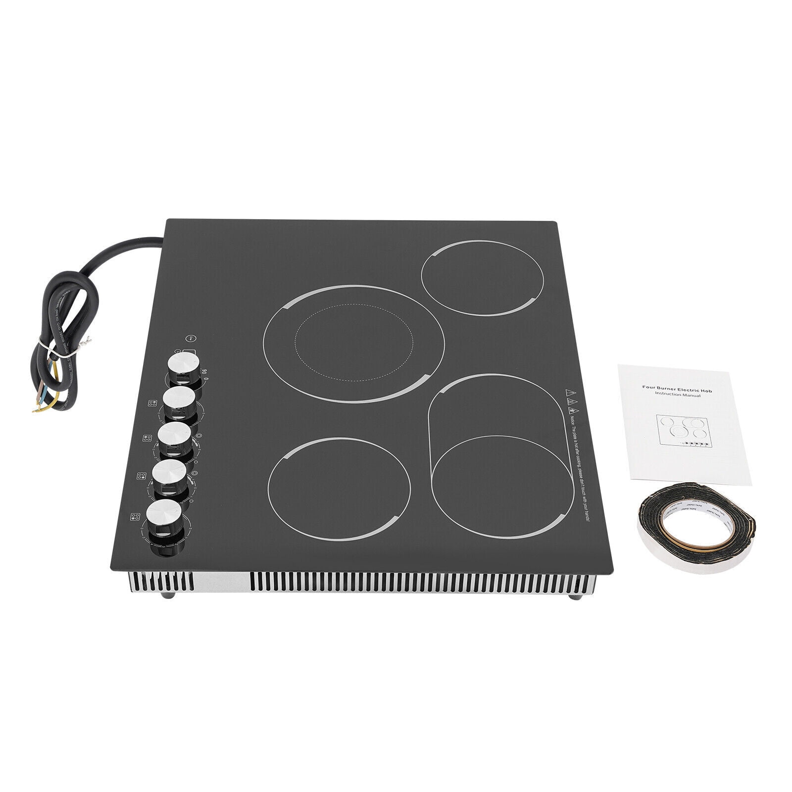 PEAKORA4 Burners Electric Cooktop LED Screen Timing Electric Stovetop 5 Firepower Gears