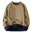 thumbnail image 2 of guisaled Thermal Shirts for Men Big and Tall Fleece Lined Pullover Sweatshirt Crewneck Long Sleeve Tshirt Winter Warm Sweatshirt Thick Tops Clearance On Sale, 2 of 8