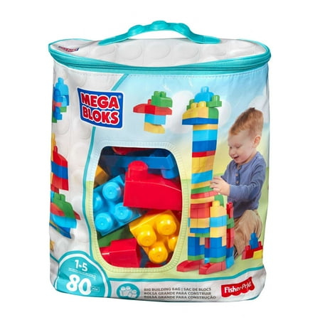 Mega Bloks First Builders Classic Big Building Bag 80-Piece (Best Block Sets For Toddlers)