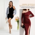 thumbnail image 2 of COMFREE Women Shapewear Slips Halter Dress with Built in Bra Tummy Control Full Slips Adjustable Strap, 2 of 7