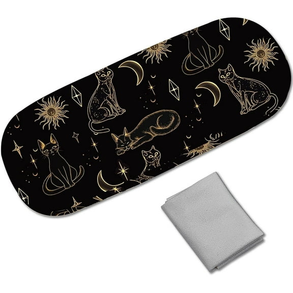 June Rose Glasses Case Hard Shell Leather Sunglasses Case Portable Eyeglass Holder Spectacle Storage Pouch Clamshe diy Cat Shape