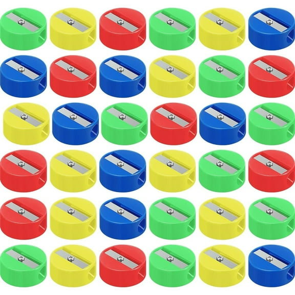 Chenfeng 200 Pcs Pencil Sharpeners Bulk, Mini Round Manual Sharpeners for Teacher Resources, Party Favors