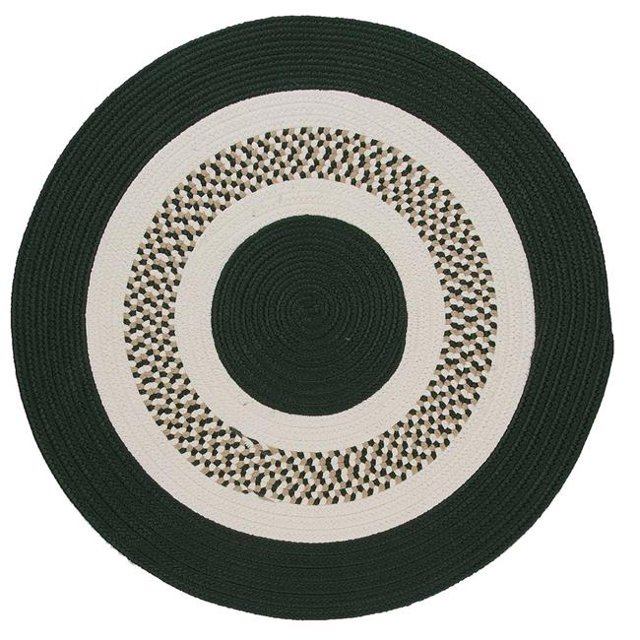 Colonial Mills FB62R084X084 7 ft. Flowers Bay Down Round Rug, Dark Green