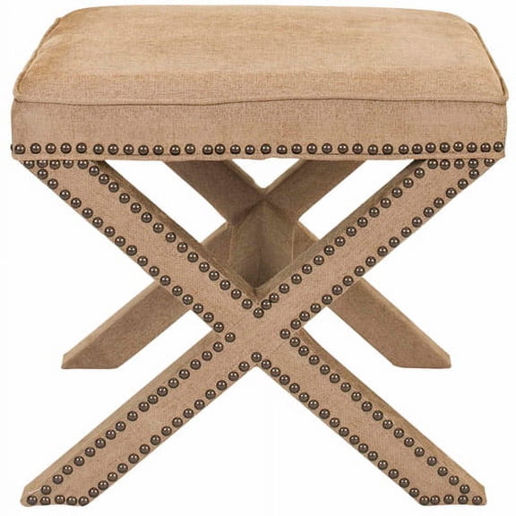 Safavieh Palmer Transitional Cross Leg Upholstered Ottoman