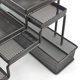 thumbnail image 4 of Organizador de s expandible para gabinete, organizador de condimentos de estante escalonado de 3 niveles con de protección para 2 en conjunto Macarena Rejilla para condimentar, 4 of 7