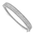thumbnail image 1 of Sterling Silver CZ Hinged Bangle, 1 of 1