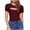 *Wine, variant on Cut Out Tops for Women,Crewneck Crop Top ,Slim Fitted T-Shirts Going Out Tops Red,Womens Plus M