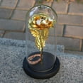 thumbnail image 2 of Artificial LED Gold Foil Rose Light String With Wooden Base  Valentine‘s Day Gift For Women Girls, 2 of 2