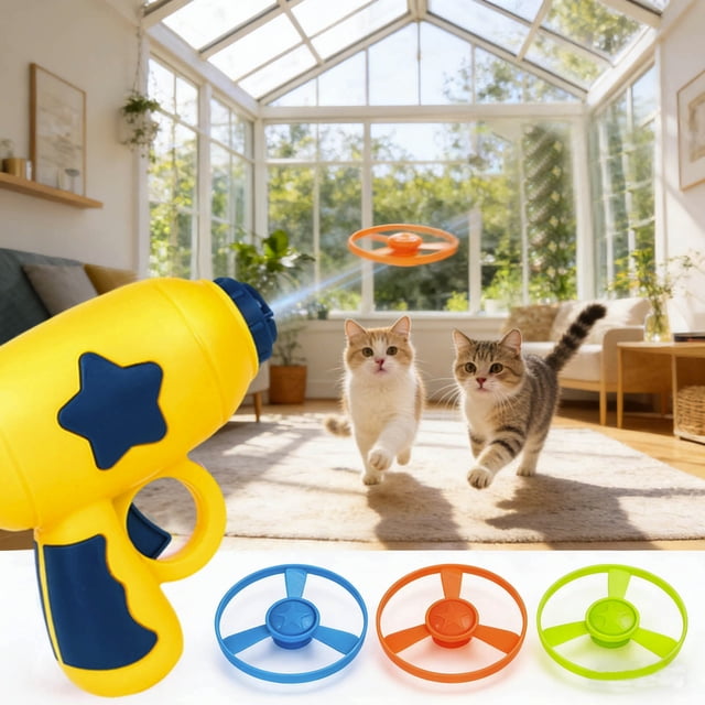 Ainf Catapult Interactive Cat & Outdoor Flying Saucer Catapult For Exercise & Night Play For Hobbyists & Lovers