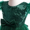 thumbnail image 5 of Girls Dresses Flower Girl Dress Party Dress Girls Long Dress Feather Sleeves Children Dress Sequin Princess Clothes, 5 of 6