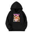 thumbnail image 3 of Oceanwell Dolly Hoodies Vintage Graphic Top Children Fashion Casual Printed Pocket Long Sleeve Sports Sweatshirt,11-12 Years,Black, 3 of 3