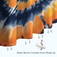 thumbnail image 6 of Orange and Blue Tie Dye Pattern Modern Waterproof Shower Curtain Set with 12 Hooks, Washable Decorative Bathroom Shower Curtain, 6 of 6