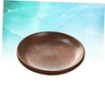 thumbnail image 6 of PBPBOX 1Pc Japanese Style Round Wood Plate Black Walnut Dinner Serving Tray, 6 of 7