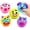 Purple One, variant on 5PACK Funny Face Squishy Stress Balls, Stress Relief Desk Accessory for Adults (Blue one)