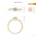 thumbnail image 5 of ANGARA Natural Aquamarine and Diamond Split Shank Ring in 14K Yellow Gold for Women (Size-5x3mm) | March Birthstone, Birthday, Anniversary, Jewelry Gift for Women | Natural Aquamarine Ring, 5 of 9