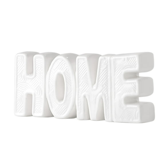 Mainstays Indoor Ceramic Home Tabletop Modern White Color Farmhouse Sign 3.5" x 7.75"