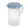 thumbnail image 2 of Sterilite 1 Gal. Round Pitcher, Clear Plastic, Flip-top Spout, Light Blue, 6 Count, 2 of 6