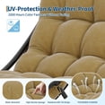 thumbnail image 4 of Indoor Outdoor Papasan Rocking Chair, Oversized Papasan Rocking Chair with Thick Cushion, 450 LBs Support, Comfy Rocking Egg Chair for Bedroom, Living Room, Porch, Garden, Patio, 4 of 8