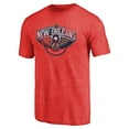 thumbnail image 2 of Men's Red New Orleans Pelicans Distressed Logo Tri-Blend T-Shirt, 2 of 3