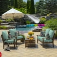 thumbnail image 3 of ARDEN Outdoor Foam Deep Seat Cushion Set, 22x24, Premium High-Density Foam, Never Flattens, Weather-Proof for Patio Chair Sofa Couch, Aqua Leala, 3 of 10