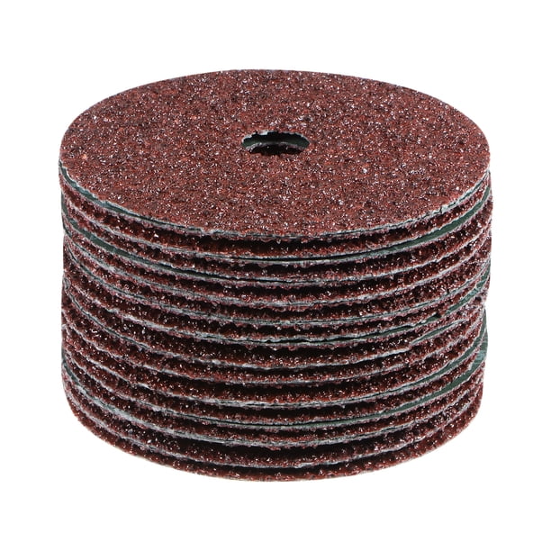 Uxcell 25pcs Discos de fibra de resina de óxido de aluminio de 16 granos 4"x5/8" para máquina de esmerilado angular