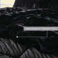 thumbnail image 3 of 3 PCS Full/Queen Solid Faux Fur Comforter Mini Set Black, 3 of 8