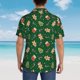 thumbnail image 4 of Balery green Christmas Element Camisas hawaianas de manga corta para hombre, camisas playeras de corte holgado, camisas de vacaciones con botones,X-Large, 4 of 7