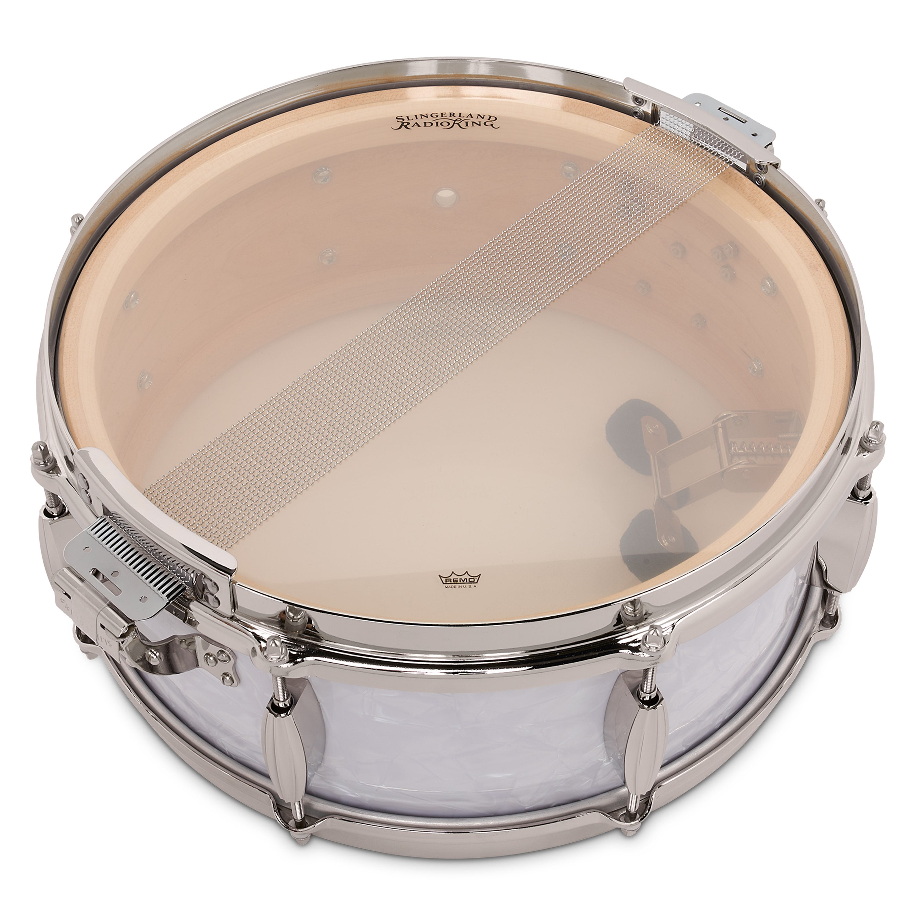 Slingerland Radio King Snare Drum, 5.5x14", White Marine Pearl