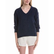 PJ Salvage womens Cheni Cable Knit Top, m, Blue